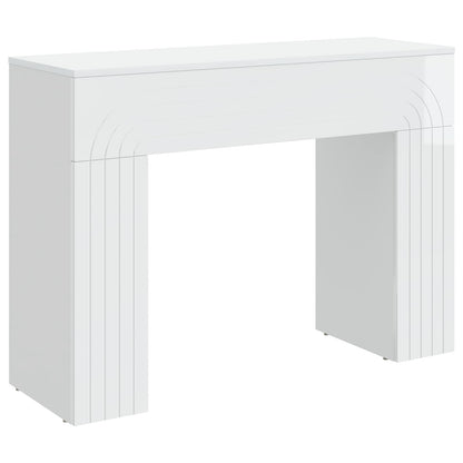 Konferenční Stolek Bílá S Vysokým Leskem 102 X 35 X 75 Cm