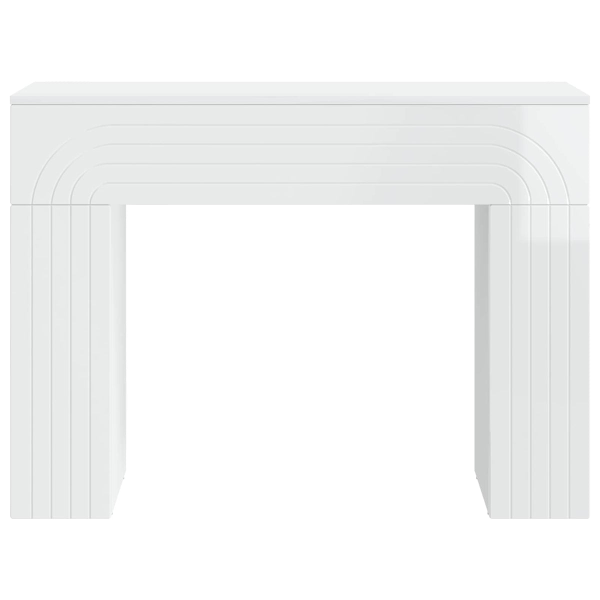 Konferenční Stolek Bílá S Vysokým Leskem 102 X 35 X 75 Cm