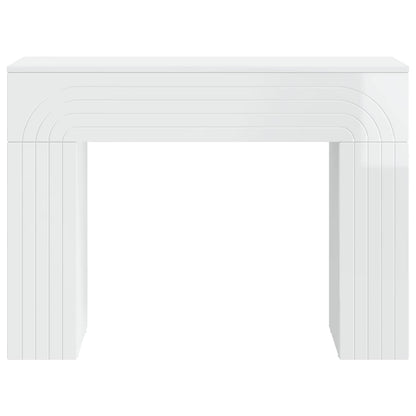 Konferenční Stolek Bílá S Vysokým Leskem 102 X 35 X 75 Cm