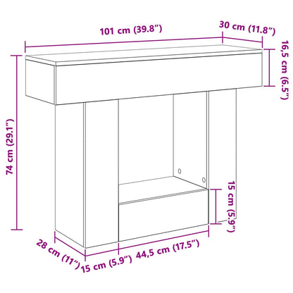 Černý Dub 101 X 30 X 74 Cm