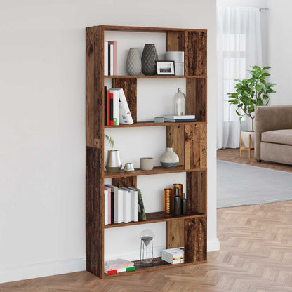 Knihovna 80 X 24 X 159 Cm Kompozitní Dřevo Staré Dřevo