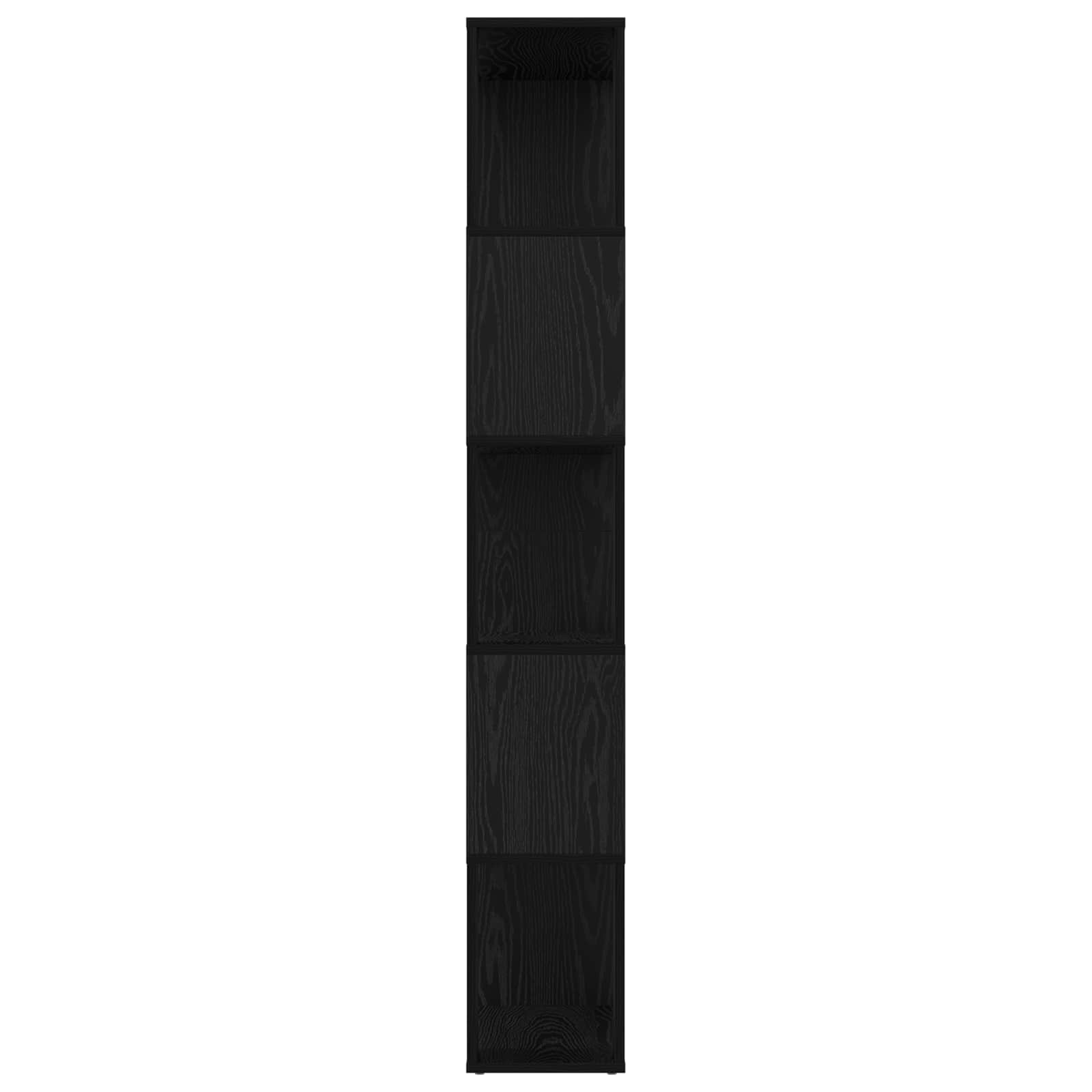 Knihovna 80 X 24 X 159 Cm Kompozitní Dřevo Černý Dub