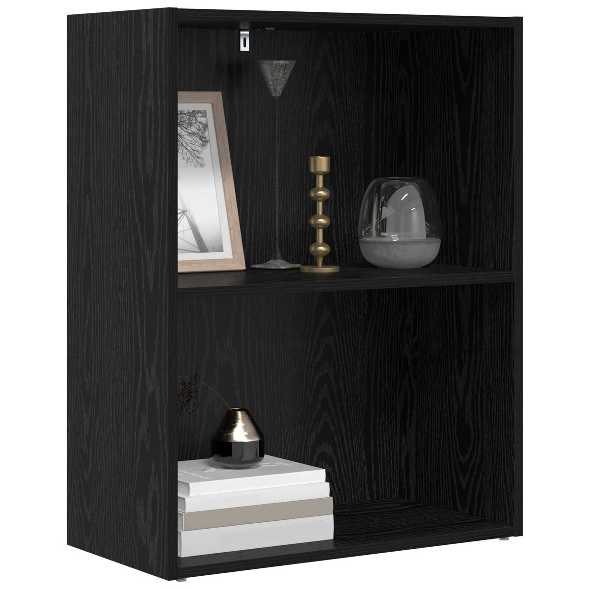 Knihovna 60 X 30 X 76.5 Cm Kompozitní Dřevo Černý Dub