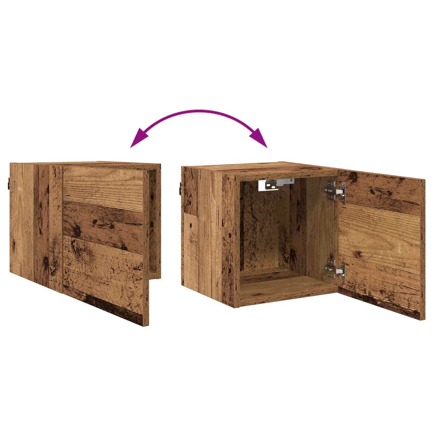 Nástěnný Tv Kabinet Nástěnný Staré Dřevo 30,5 X 30 X 30 Cm