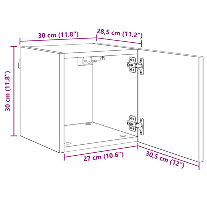 Nástěnný Tv Kabinet Nástěnný Staré Dřevo 30,5 X 30 X 30 Cm