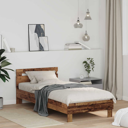 Rám Postele Staré Dřevo 75 X 190 Cm Kompozitní Dřevo