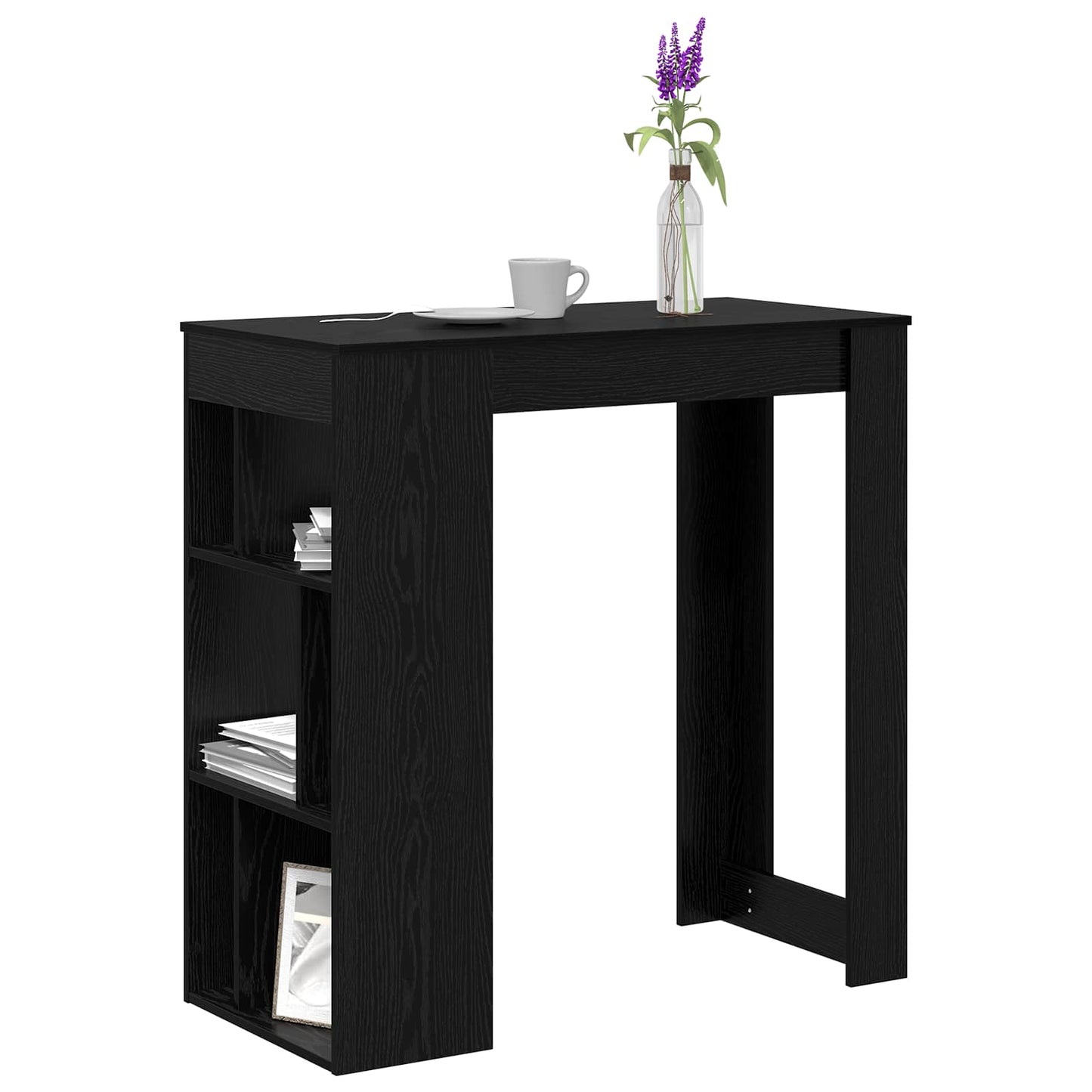 Barový Stůl 102 X 50 X 103,5 Cm Kompozitní Dřevo Černý Dub