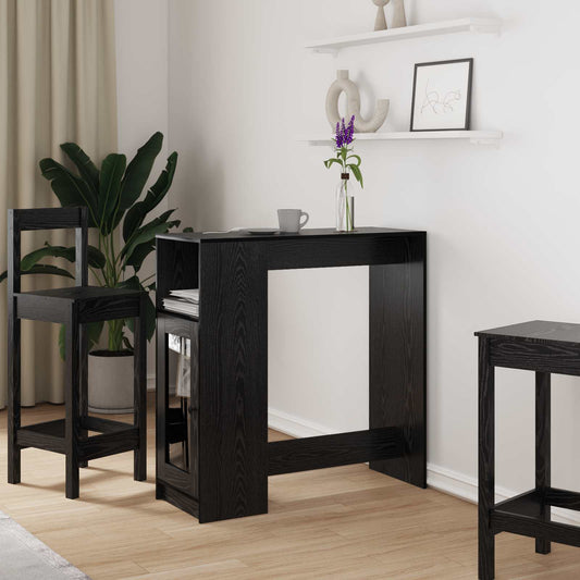 Barový Stůl 101 X 40 X 103,5 Cm Kompozitní Dřevo Černý Dub