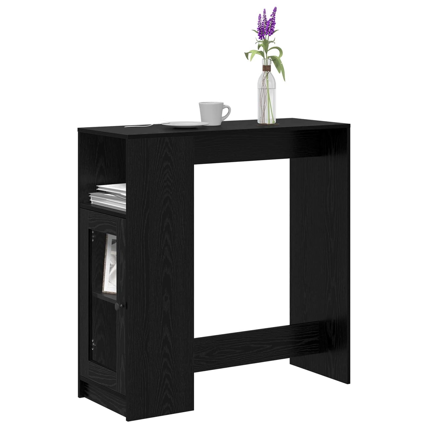 Barový Stůl 101 X 40 X 103,5 Cm Kompozitní Dřevo Černý Dub