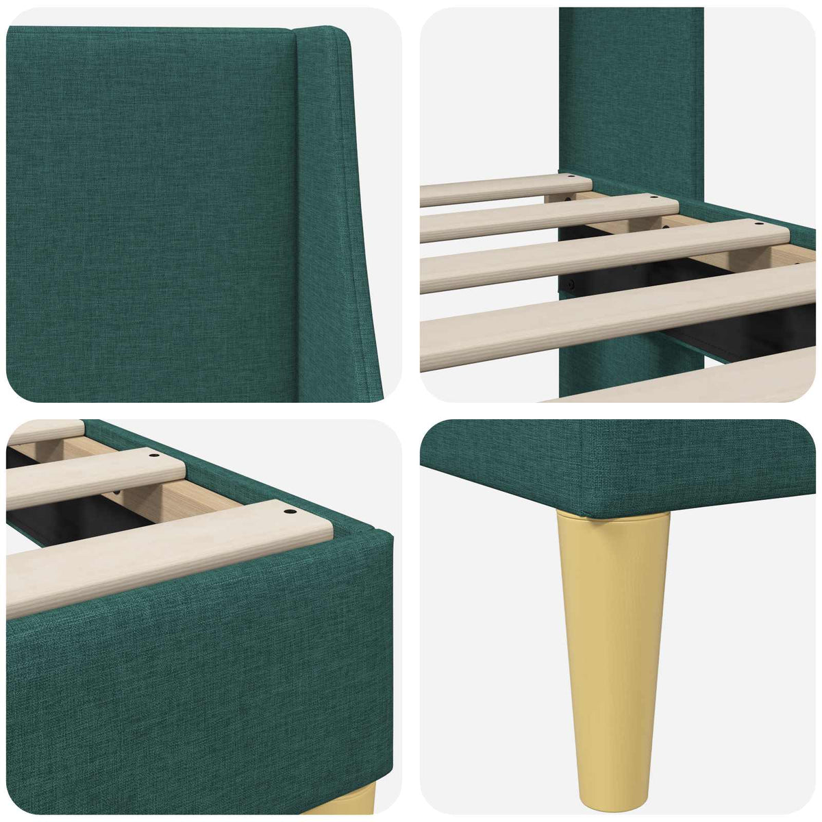 Rám Postele Jednobarevný Textil