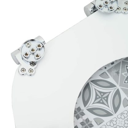 Toaletní Sedátko S Tlumeným Zavíráním 2 Ks Modro-Bílá Porcelán