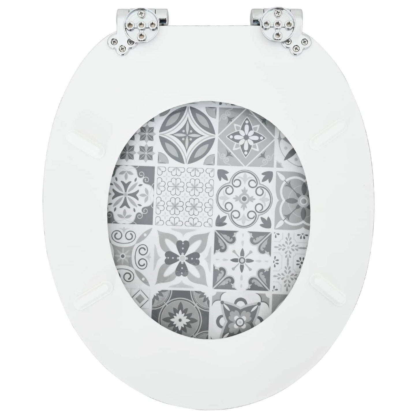Toaletní Sedátko S Tlumeným Zavíráním 2 Ks Modro-Bílá Porcelán
