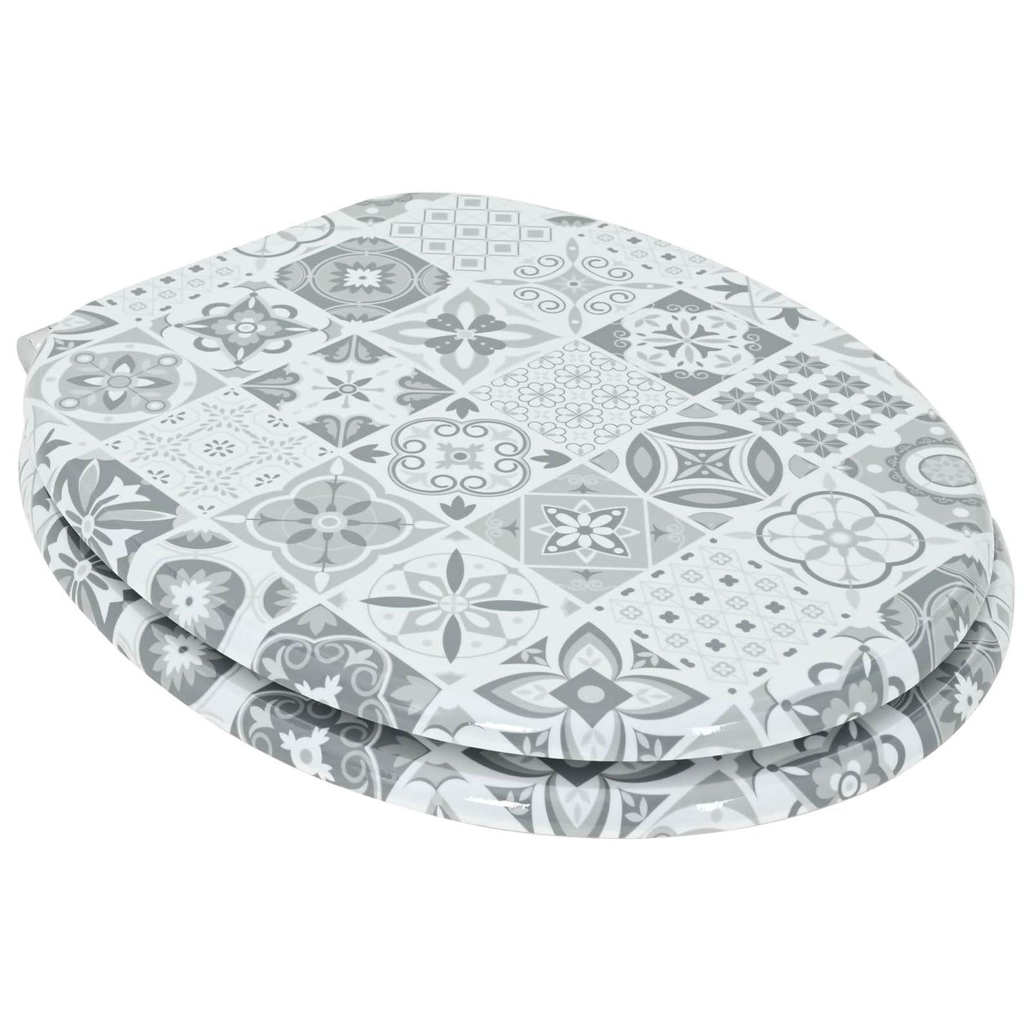 Toaletní Sedátko S Tlumeným Zavíráním 2 Ks Modro-Bílá Porcelán