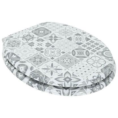 Toaletní Sedátko S Tlumeným Zavíráním 2 Ks Modro-Bílá Porcelán