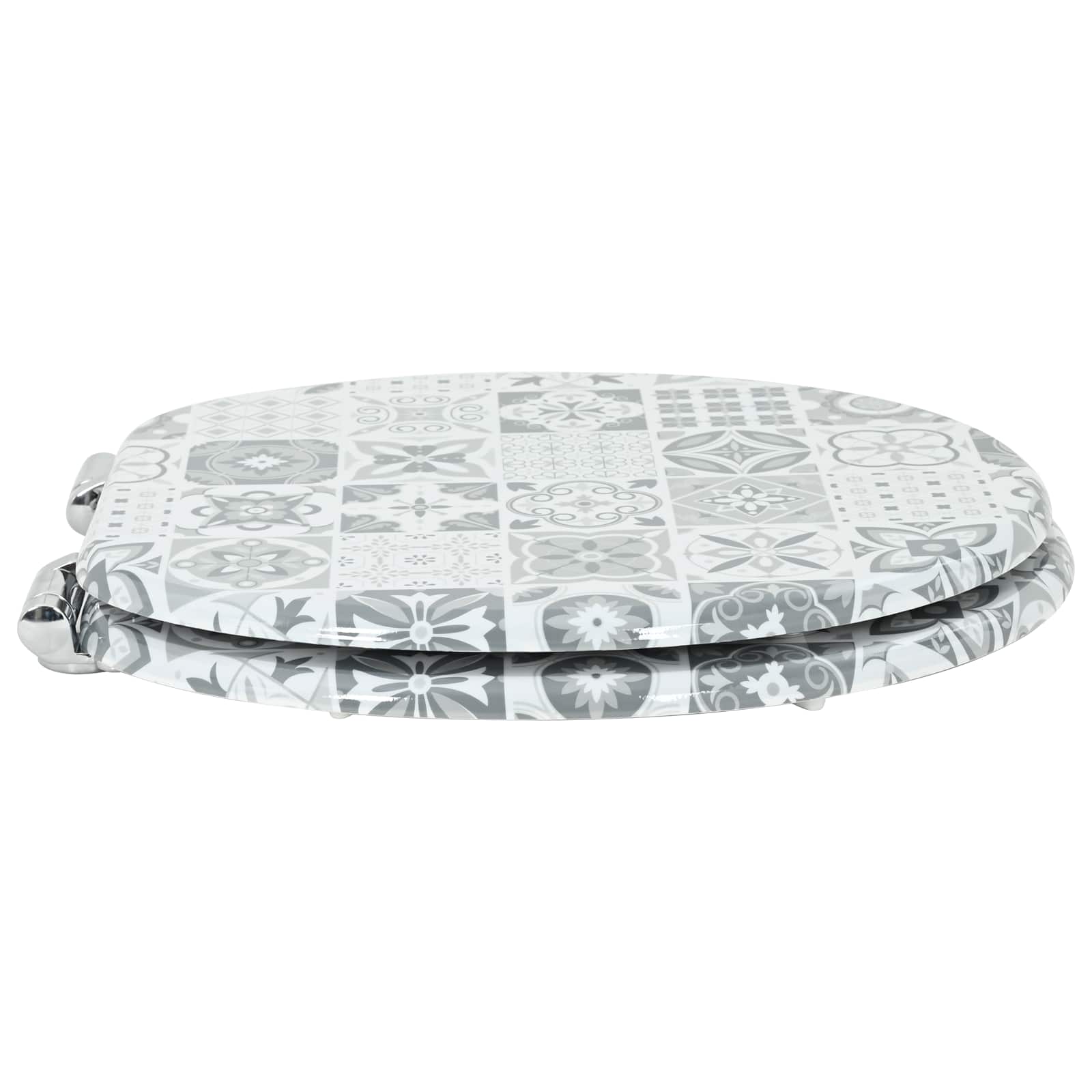 Toaletní Sedátko S Tlumeným Zavíráním 2 Ks Modro-Bílá Porcelán