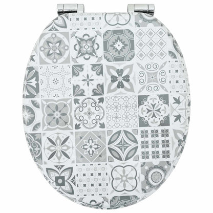 Toaletní Sedátko S Tlumeným Zavíráním 2 Ks Modro-Bílá Porcelán