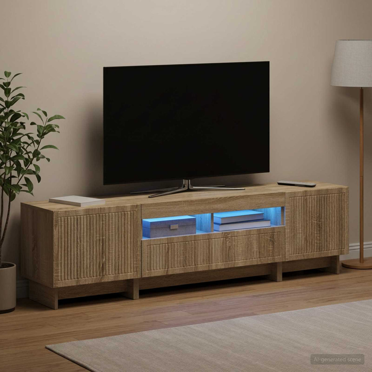 5Dílná Led Tv Skříň Kompozitní Dřevo