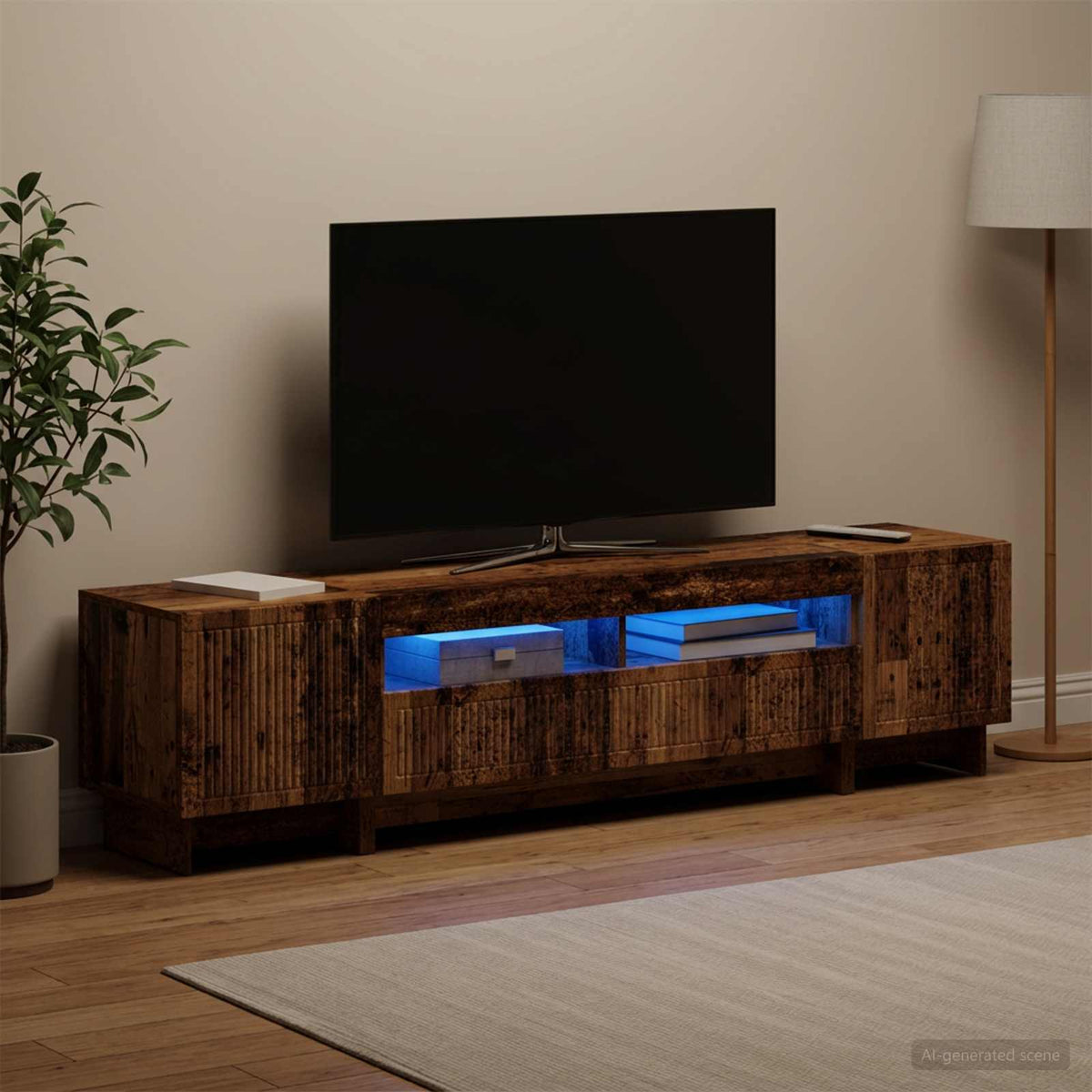 5Dílná Led Tv Skříň Kompozitní Dřevo