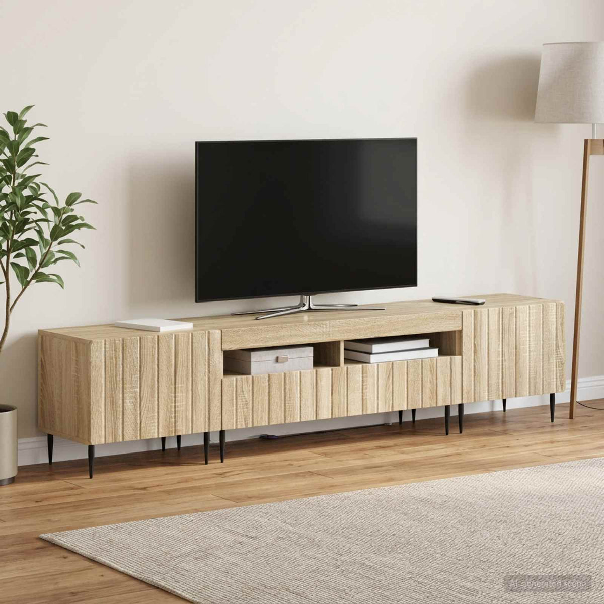 5Dílná Led Tv Skříň Kompozitní Dřevo