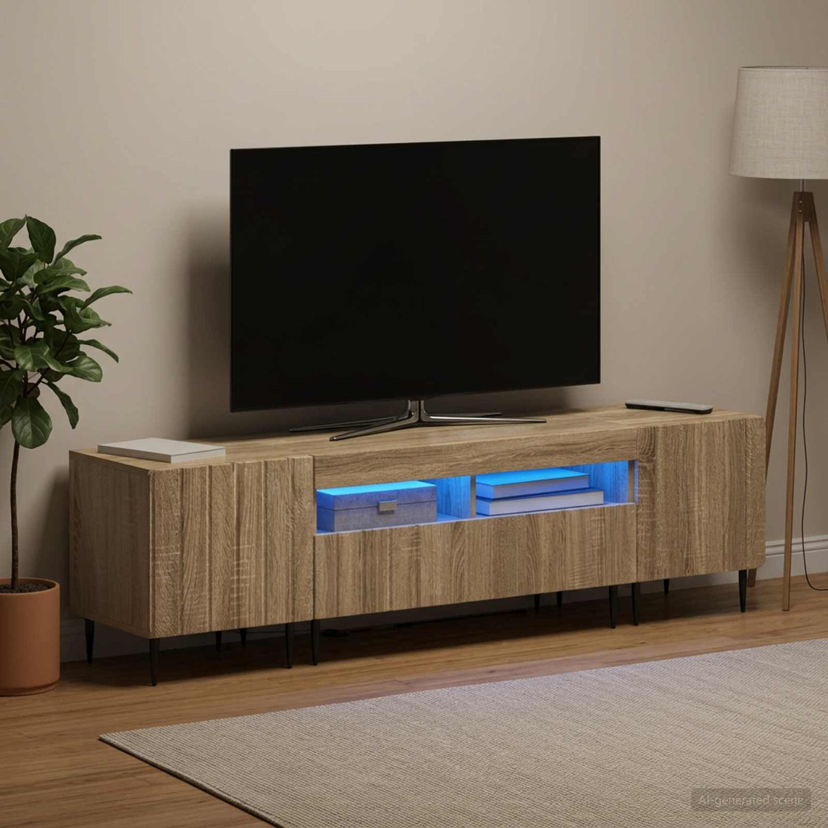 5Dílná Led Tv Skříň Kompozitní Dřevo