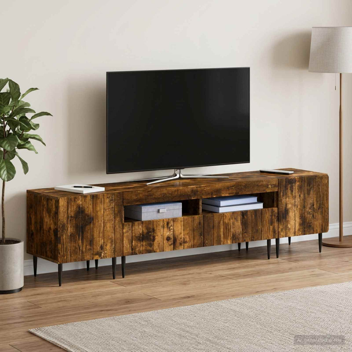 5Dílná Led Tv Skříň Kompozitní Dřevo