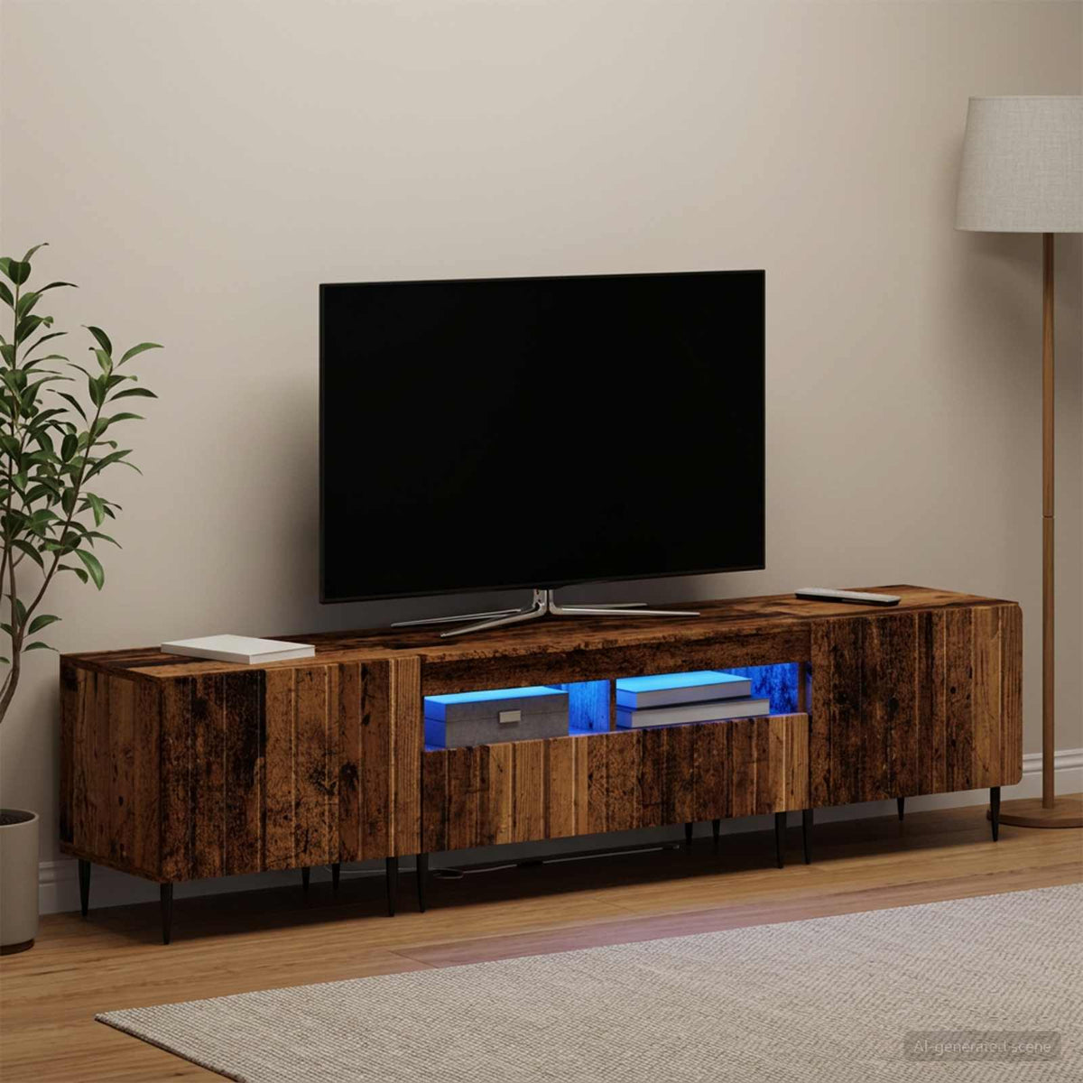 5Dílná Led Tv Skříň Kompozitní Dřevo