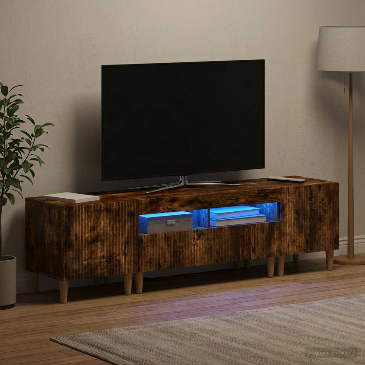 3Dílná Led Tv Skříň Arnhem 3 Ks Kompozitní Dřevo