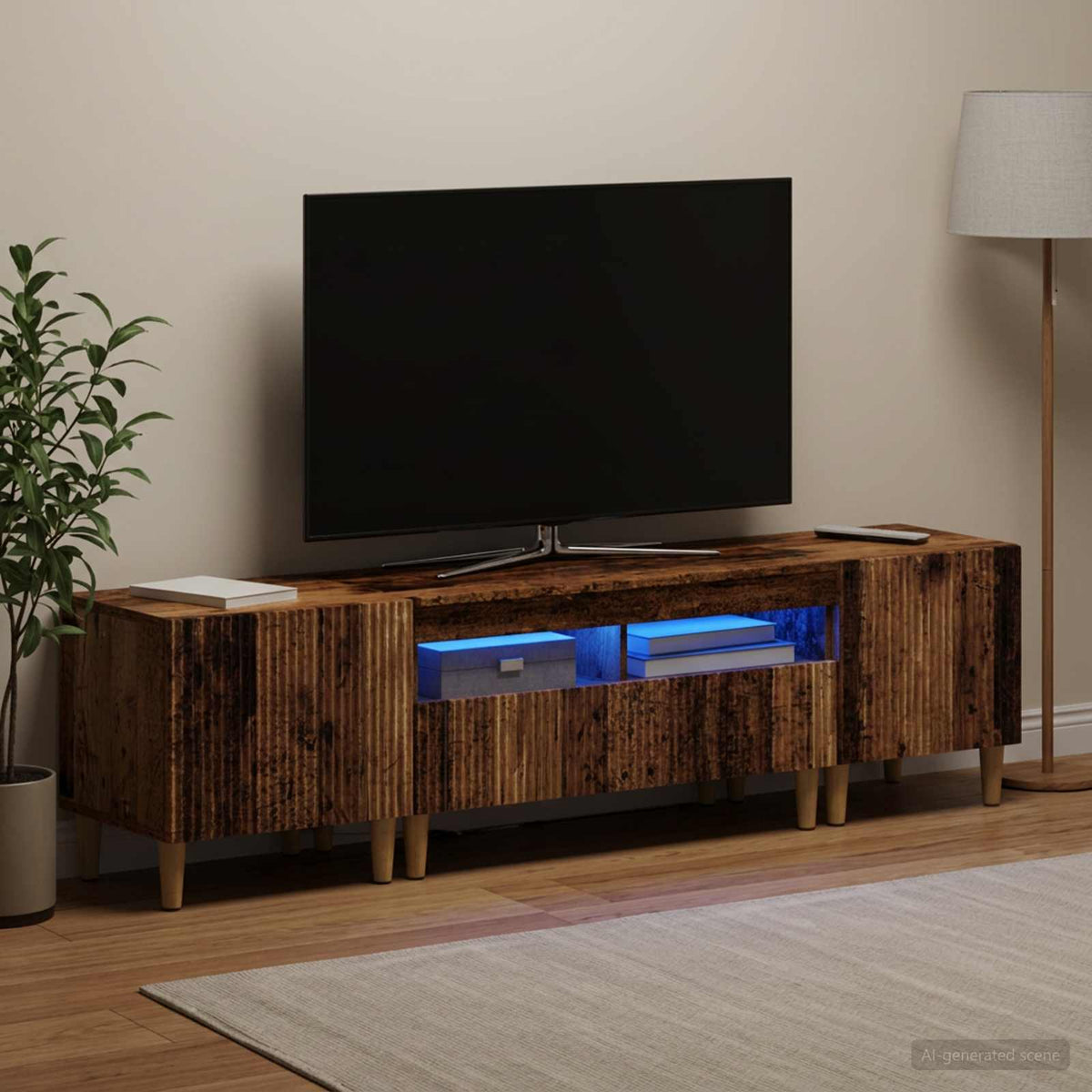 3Dílná Led Tv Skříň Arnhem 3 Ks Kompozitní Dřevo