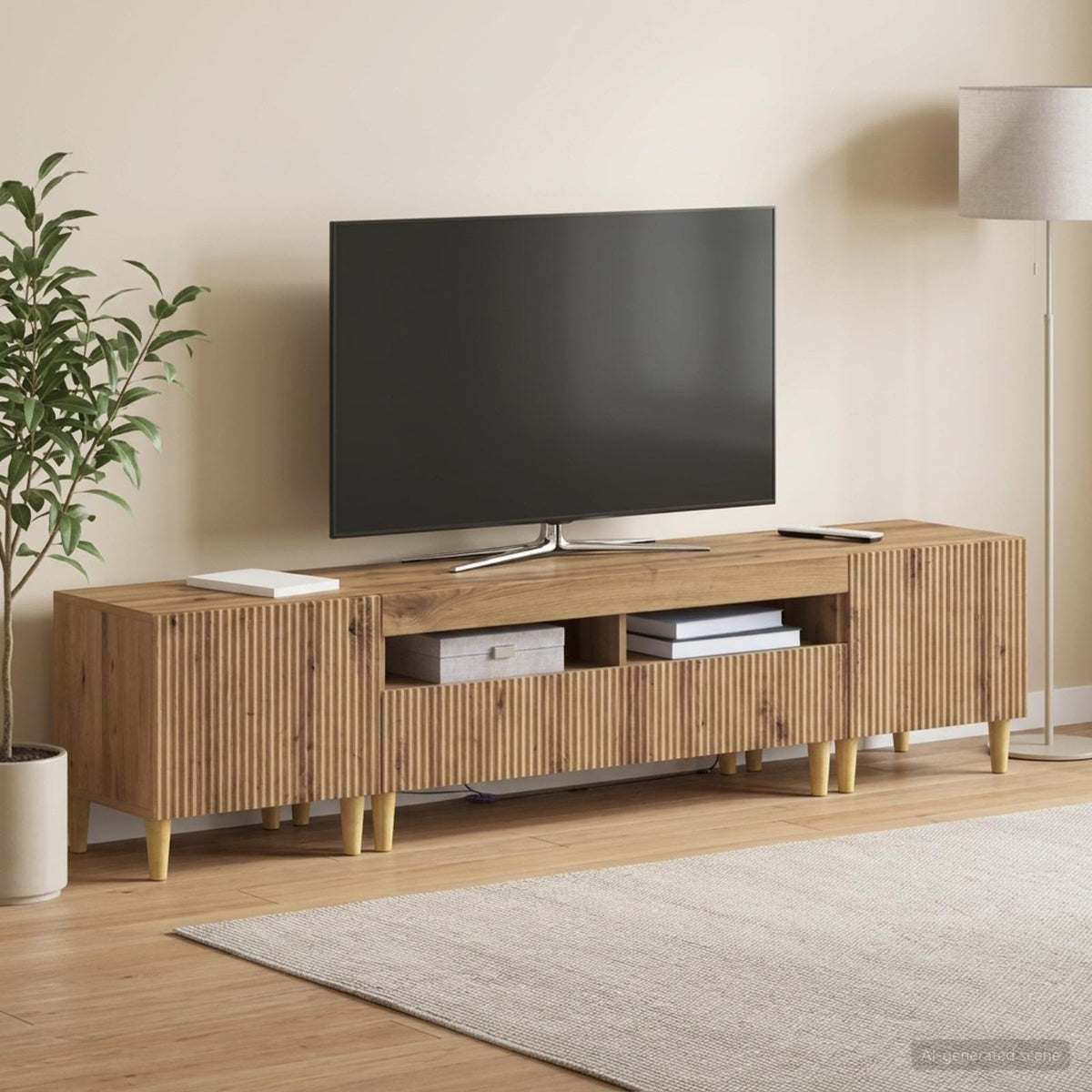 3Dílná Led Tv Skříň Arnhem 3 Ks Kompozitní Dřevo