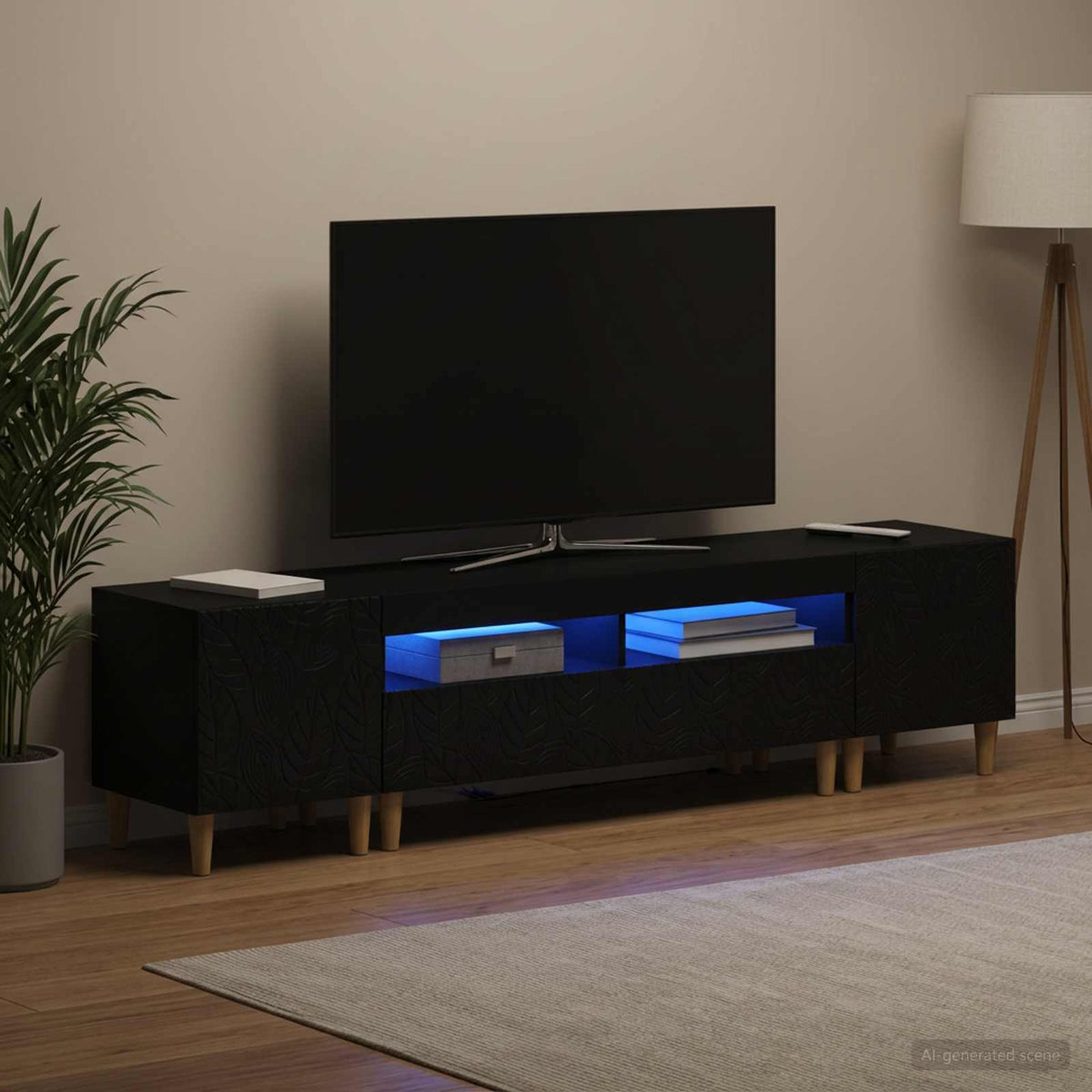 3Dílná Led Tv Skříň Delft Kompozitní Dřevo