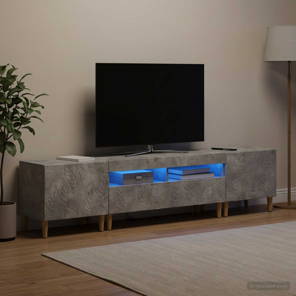3Dílná Led Tv Skříň Delft Kompozitní Dřevo