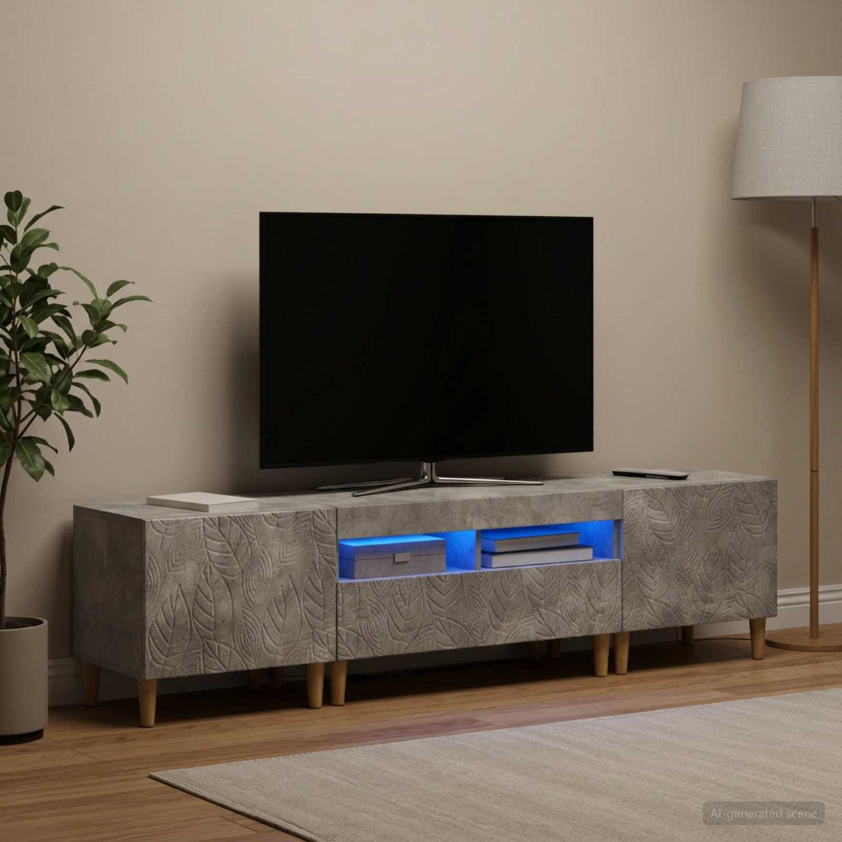 3Dílná Led Tv Skříň Delft Kompozitní Dřevo