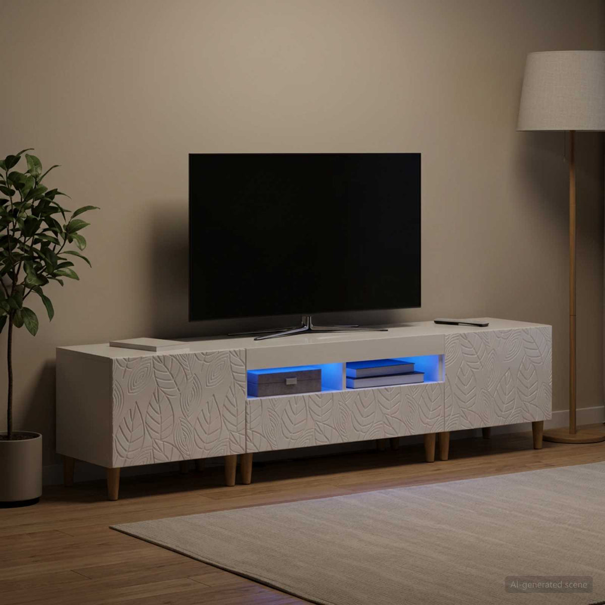 3Dílná Led Tv Skříň Delft Kompozitní Dřevo