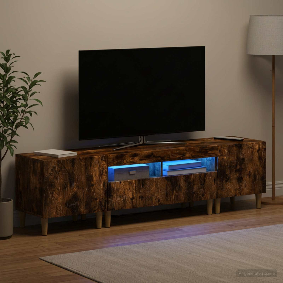 3Dílná Led Tv Skříň Delft Kompozitní Dřevo
