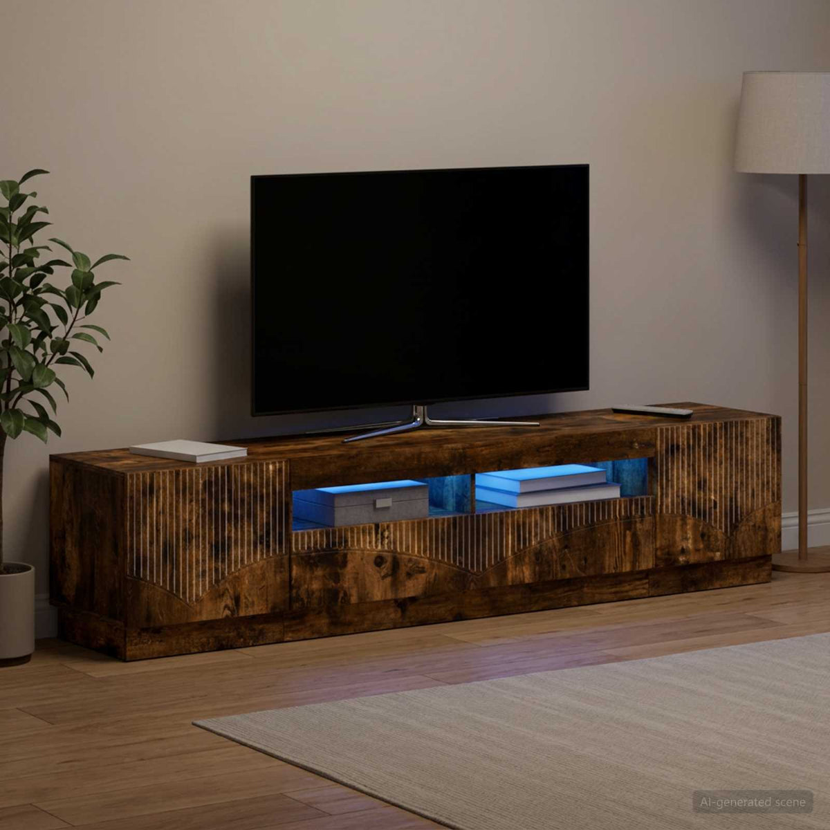 Led Tv Skříň Hoorn 3 Ks Kompozitní Dřevo