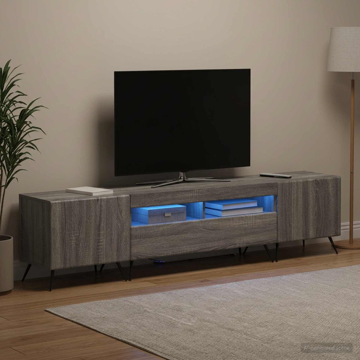 Led Tv Skříň Breda 3 Ks Kompozitní Dřevo