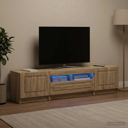 Led Tv Skříň Utrecht 3 Ks Kompozitní Dřevo