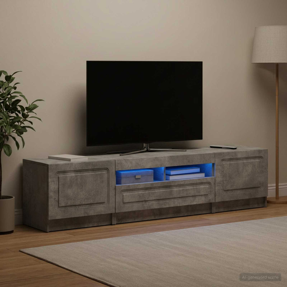 Led Tv Skříň Utrecht 3 Ks Kompozitní Dřevo