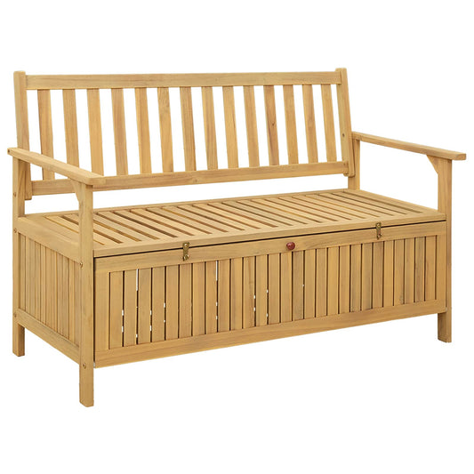 Úložná Lavice 2 -Seater 120 X 63 X 84 Cm Masivní Akácie