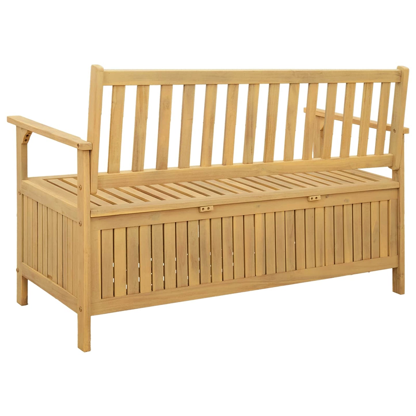 Úložná Lavice 2 -Seater 120 X 63 X 84 Cm Masivní Akácie