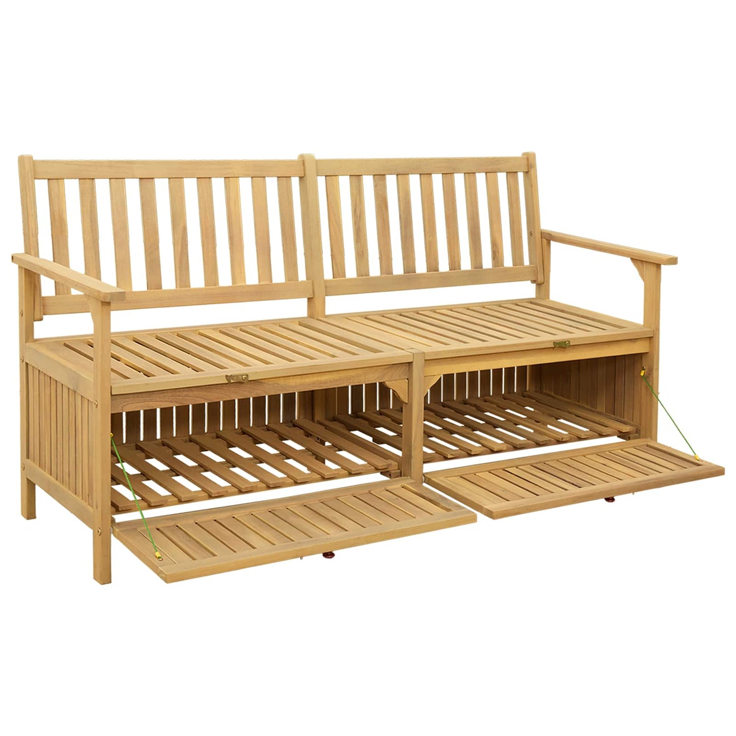 Úložná Lavice 2 -Seater 148 X 63 X 84 Cm Masivní Akácie