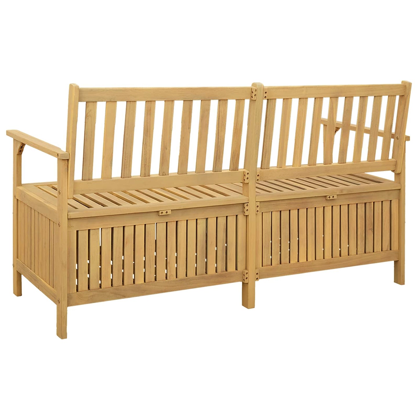 Úložná Lavice 2 -Seater 148 X 63 X 84 Cm Masivní Akácie