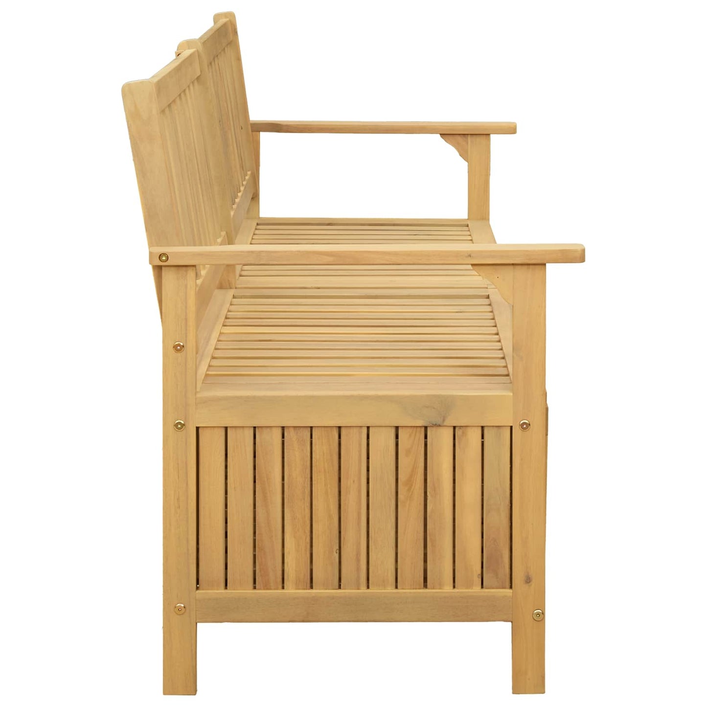 Úložná Lavice 2 -Seater 148 X 63 X 84 Cm Masivní Akácie