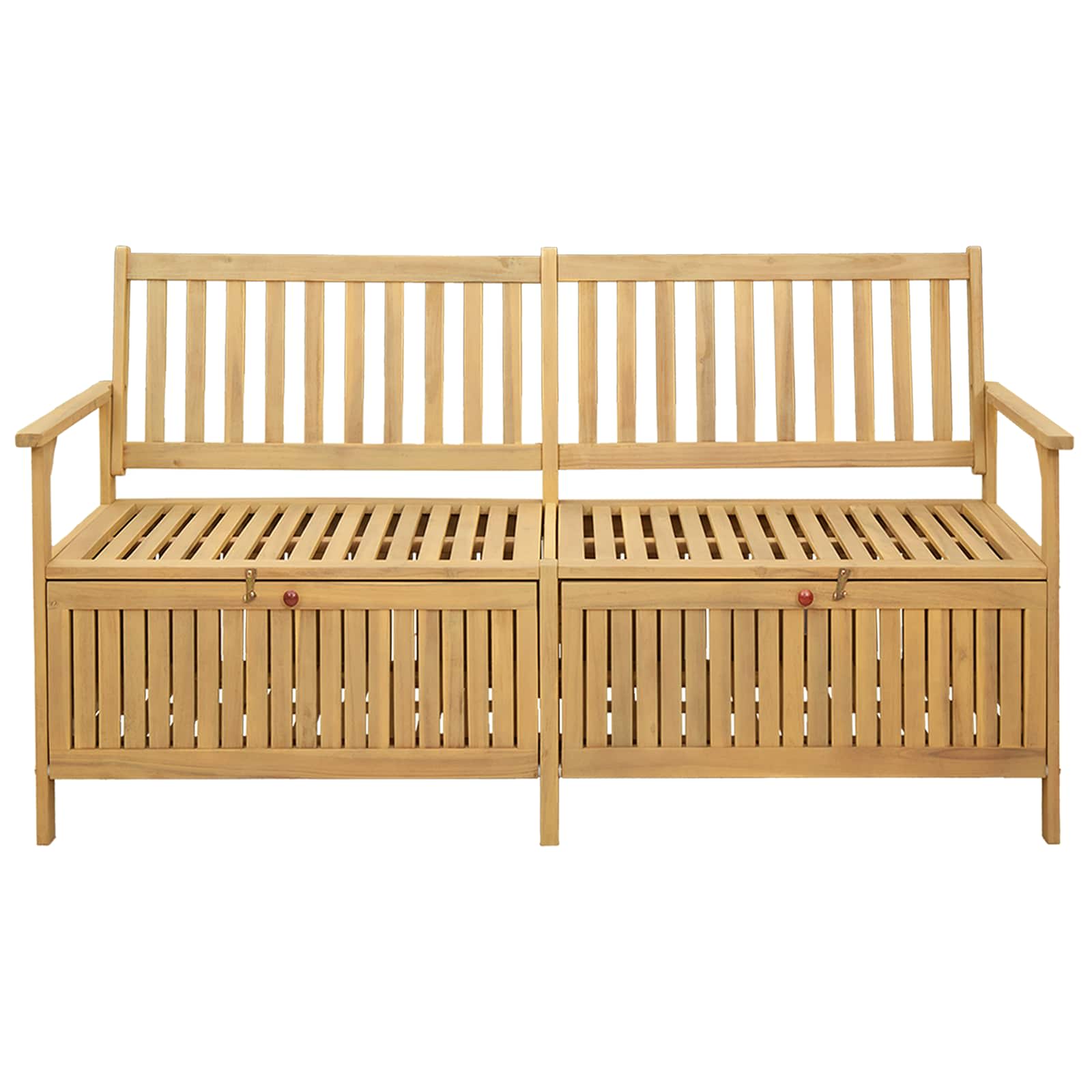 Úložná Lavice 2 -Seater 170 X 63 X 84 Cm Masivní Akácie