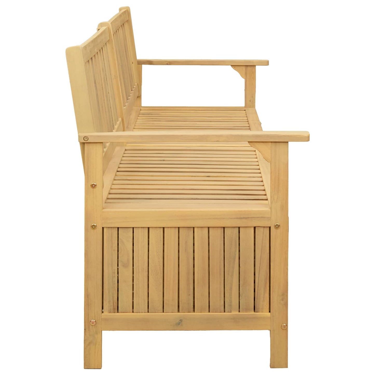 Úložná Lavice 2 -Seater 170 X 63 X 84 Cm Masivní Akácie