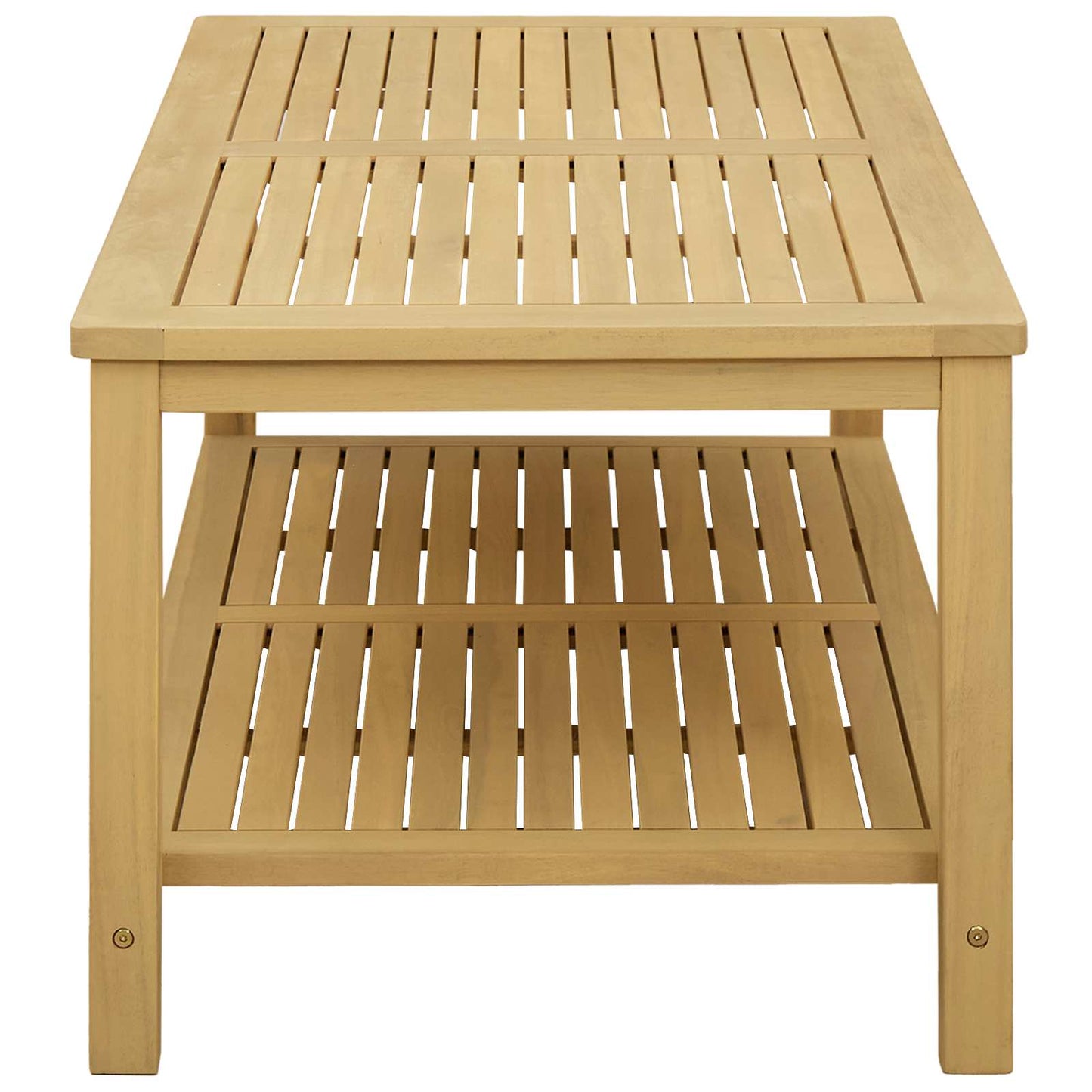 Boční Stůl Přírodní Olej 110 X 55 X 45 Cm Masivní Akátové Dřevo