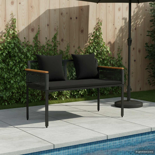 Venkovní Lavice 2 -Seater 117 X 54 X 74.5 Cm Polyratan