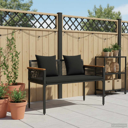 Venkovní Lavice 2 -Seater 117 X 54 X 74.5 Cm Polyratan