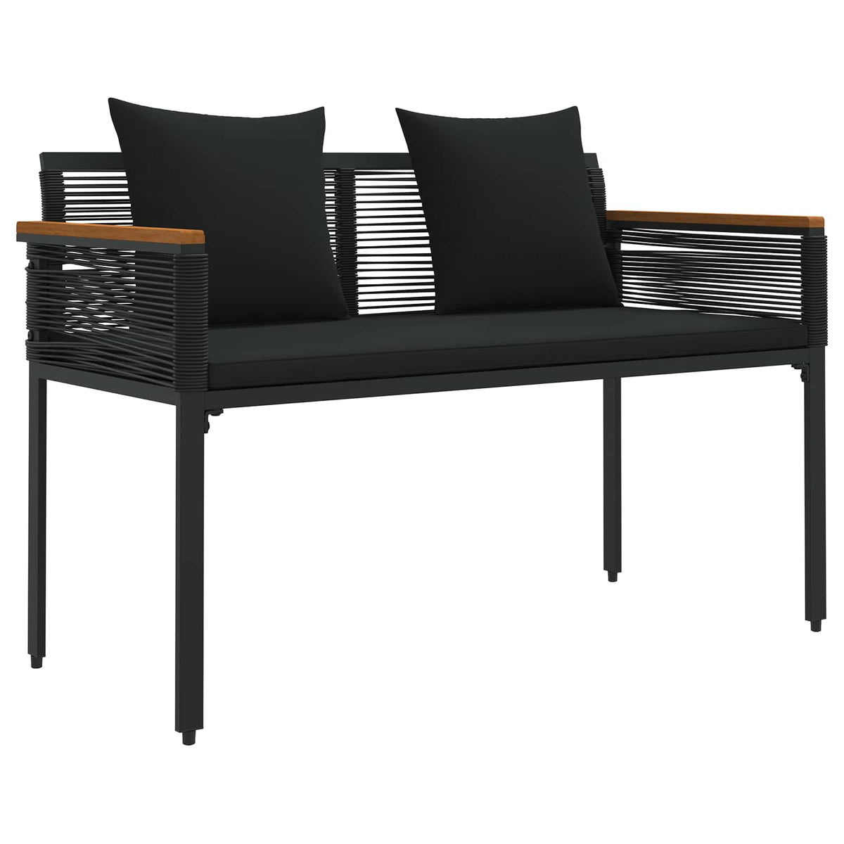 Venkovní Lavice 2 -Seater 117 X 54 X 74.5 Cm Polyratan