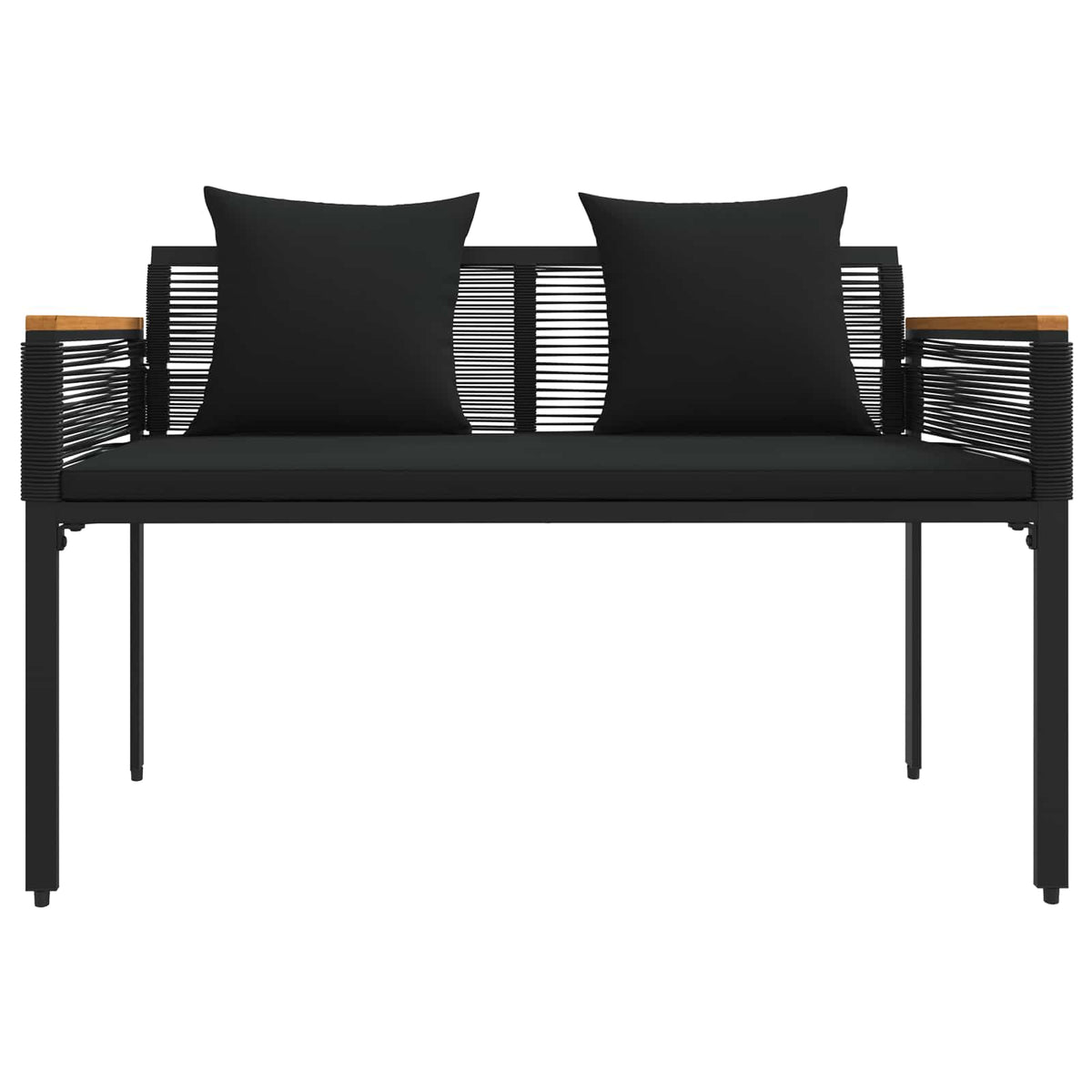 Venkovní Lavice 2 -Seater 117 X 54 X 74.5 Cm Polyratan